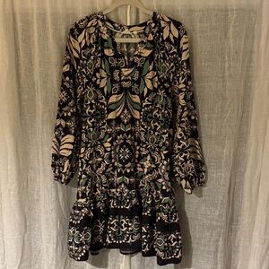 Fat Face Navy and Cream Floral Dress